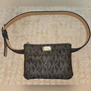 Michael Kors Dark Brown Logo Belt Bag